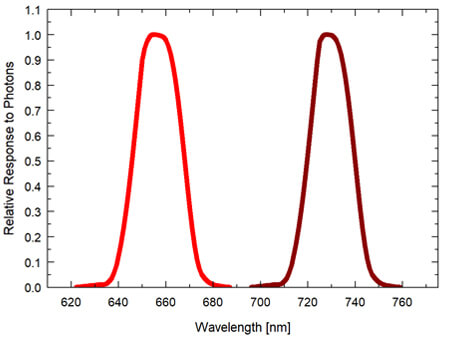 S2-141 PAR-FAR sensor spectral response graph.