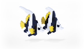 2&times;Black & White Bannerfish